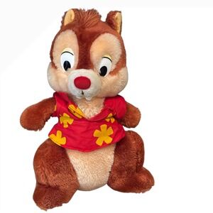 Vintage Applause Chip Plush 11.5" Disney Rescue Rangers‎ Red Shirt Stuffed Toy